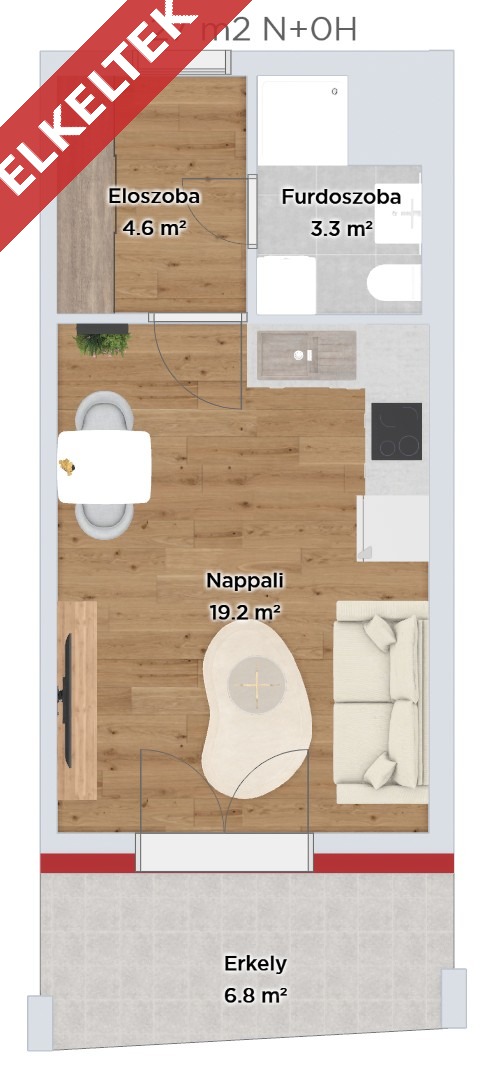 27 m²-es garzonlakás (elkelt)